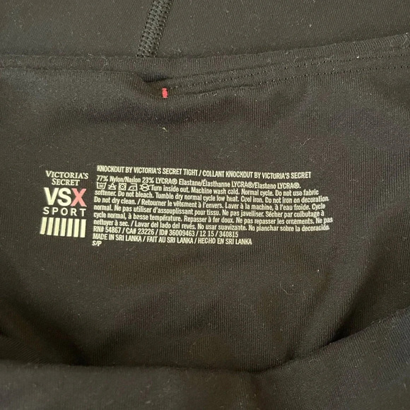 Women’s Victoria’s Secret SPORT knockout leggings, black VSX, Size Small - Picture 3 of 3